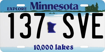 MN license plate 137SVE