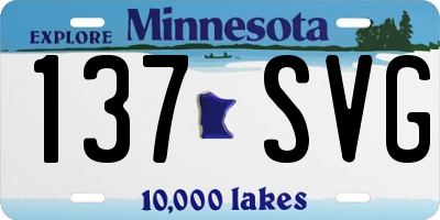 MN license plate 137SVG