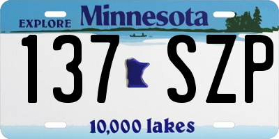 MN license plate 137SZP