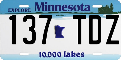 MN license plate 137TDZ