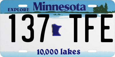 MN license plate 137TFE