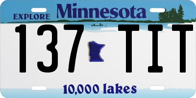 MN license plate 137TIT