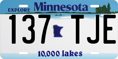 MN license plate 137TJE