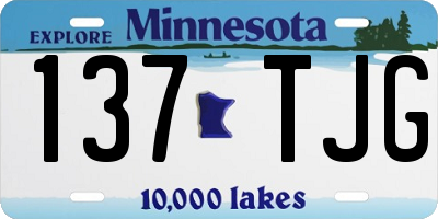 MN license plate 137TJG