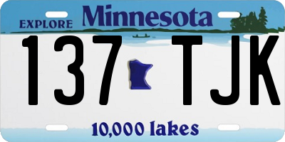 MN license plate 137TJK
