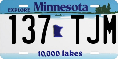 MN license plate 137TJM