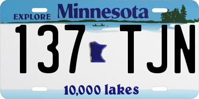 MN license plate 137TJN