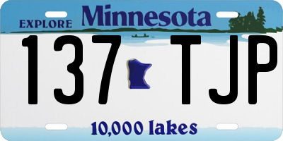 MN license plate 137TJP