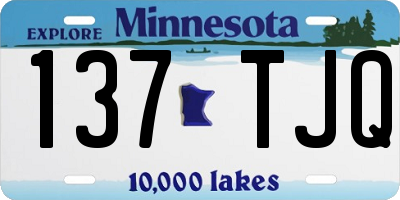 MN license plate 137TJQ