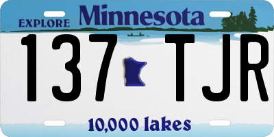 MN license plate 137TJR