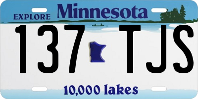 MN license plate 137TJS