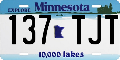 MN license plate 137TJT