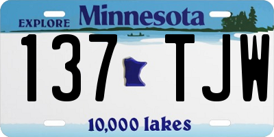 MN license plate 137TJW
