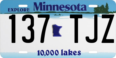 MN license plate 137TJZ