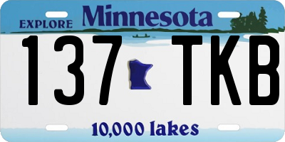 MN license plate 137TKB