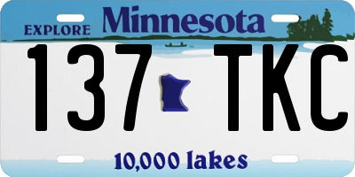 MN license plate 137TKC