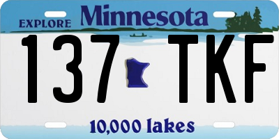 MN license plate 137TKF