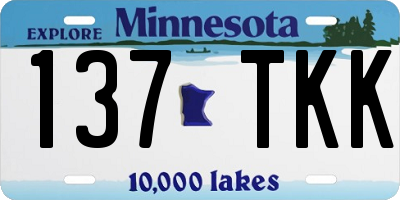 MN license plate 137TKK