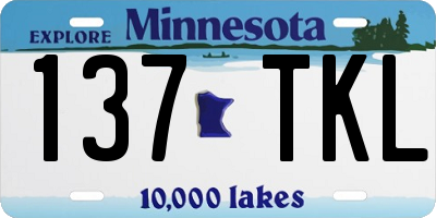 MN license plate 137TKL