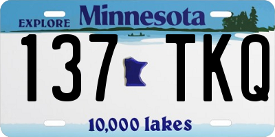 MN license plate 137TKQ