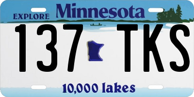 MN license plate 137TKS