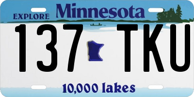 MN license plate 137TKU