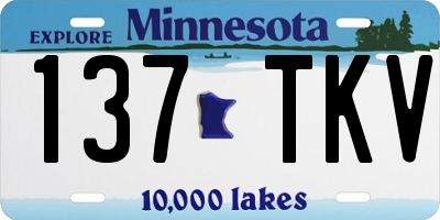 MN license plate 137TKV