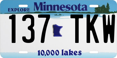 MN license plate 137TKW
