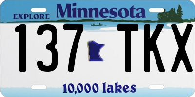 MN license plate 137TKX