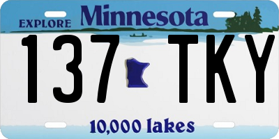 MN license plate 137TKY