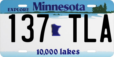 MN license plate 137TLA