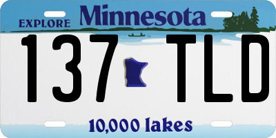 MN license plate 137TLD