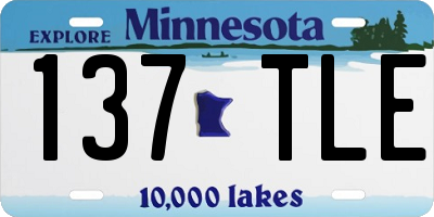 MN license plate 137TLE