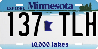 MN license plate 137TLH