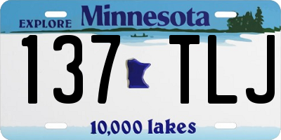 MN license plate 137TLJ