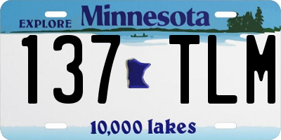 MN license plate 137TLM