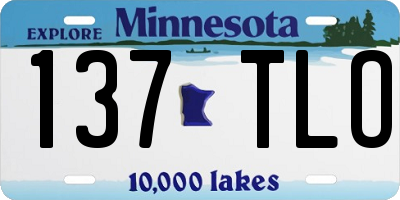 MN license plate 137TLO
