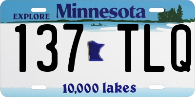 MN license plate 137TLQ