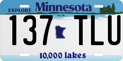 MN license plate 137TLU