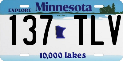 MN license plate 137TLV