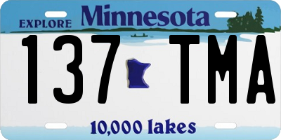 MN license plate 137TMA