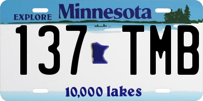 MN license plate 137TMB