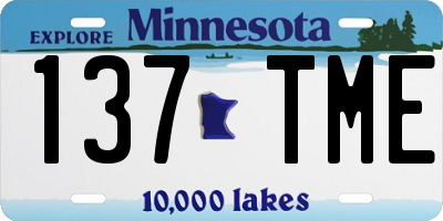 MN license plate 137TME
