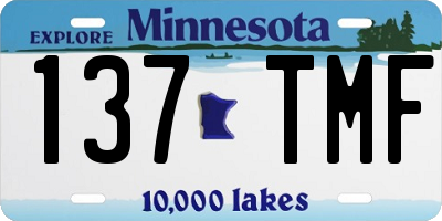 MN license plate 137TMF
