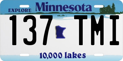 MN license plate 137TMI
