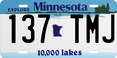 MN license plate 137TMJ