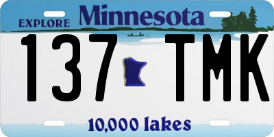 MN license plate 137TMK