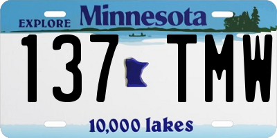 MN license plate 137TMW