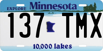 MN license plate 137TMX