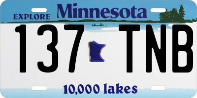 MN license plate 137TNB